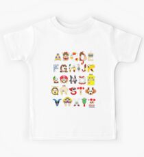 Super Mario Alphabet Kids Tee
