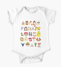 Super Mario Alphabet One Piece - Short Sleeve