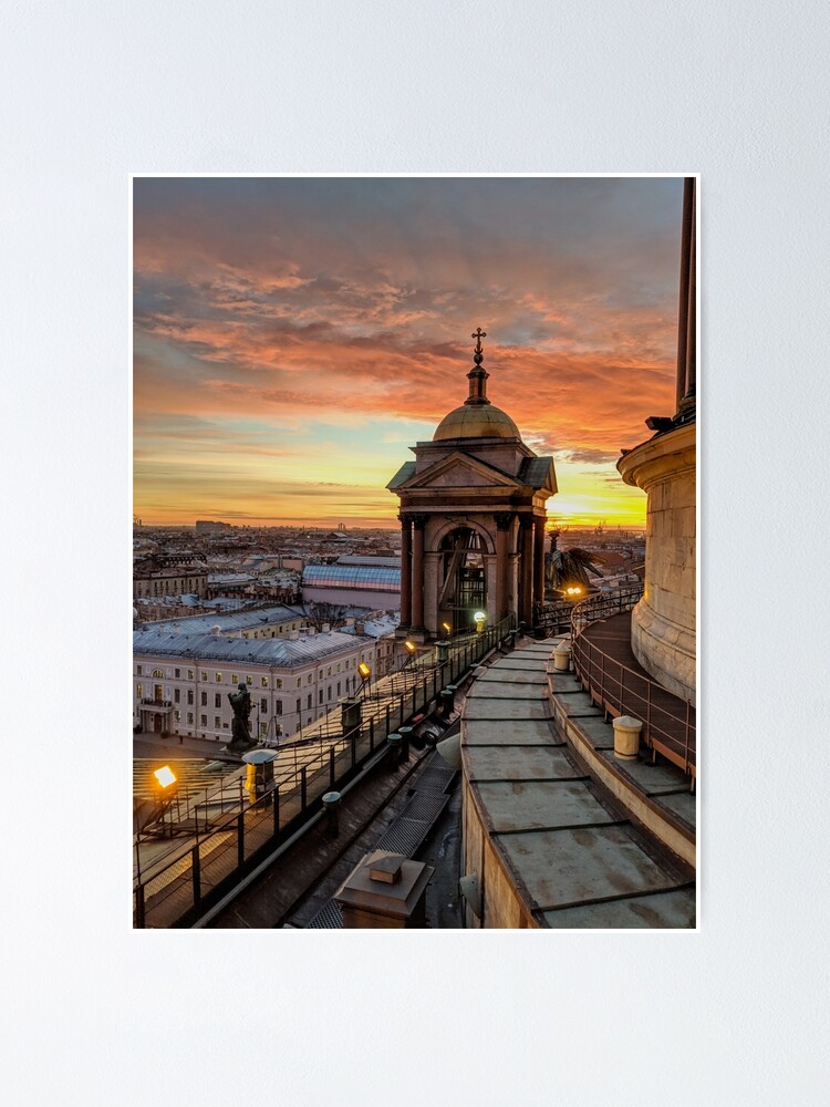 Alternate view of Magical sunset on Saint Petersburg Poster
