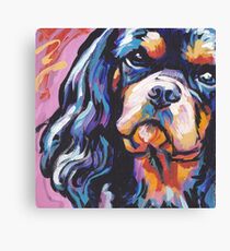 cavalier king charles spaniel Dog Bright colorful pop dog art Canvas Print