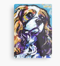 Lámina metálica cavalier king charles spaniel perro colorido brillante perro pop art