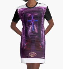 Zipaquira Salt Mine Cathedral Graphic T-Shirt Dress