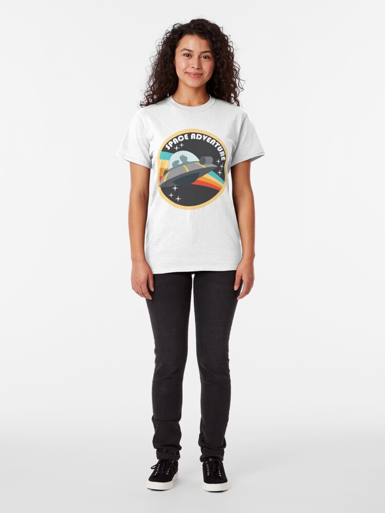 Alternate view of space adventure RICK AND MORTY yellow Classic T-Shirt
