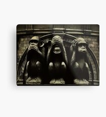 Three Wise Monkeys Metal Print