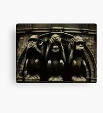 Three Wise Monkeys Canvas Print