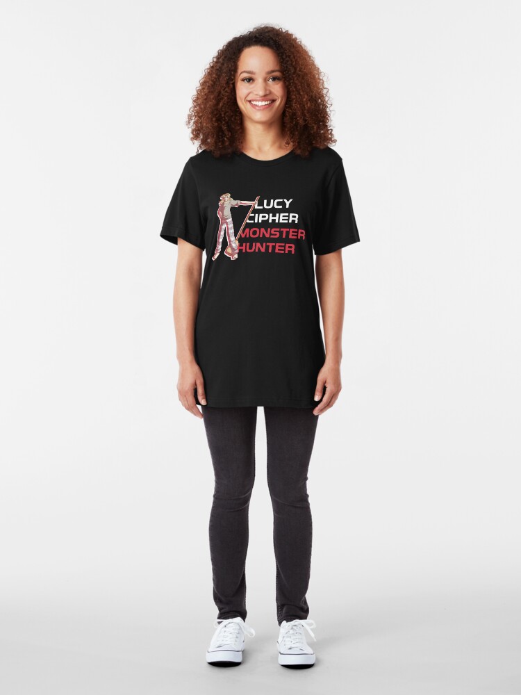 Alternate view of Lucy Cipher: Monster Hunter Slim Fit T-Shirt