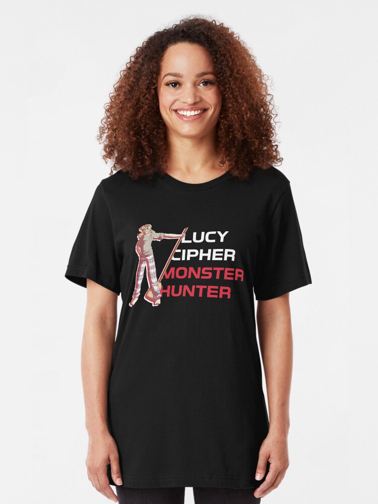 Alternate view of Lucy Cipher: Monster Hunter Slim Fit T-Shirt