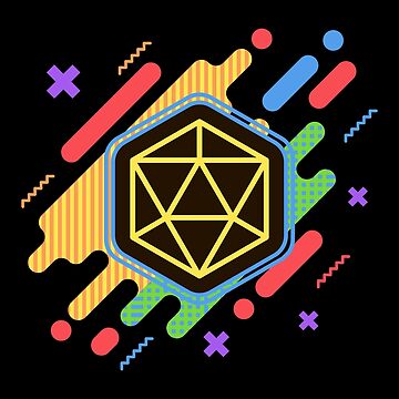 Artwork thumbnail, Colorful D20 Dice Funk by pixeptional
