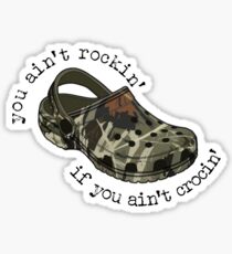camo crocs Sticker