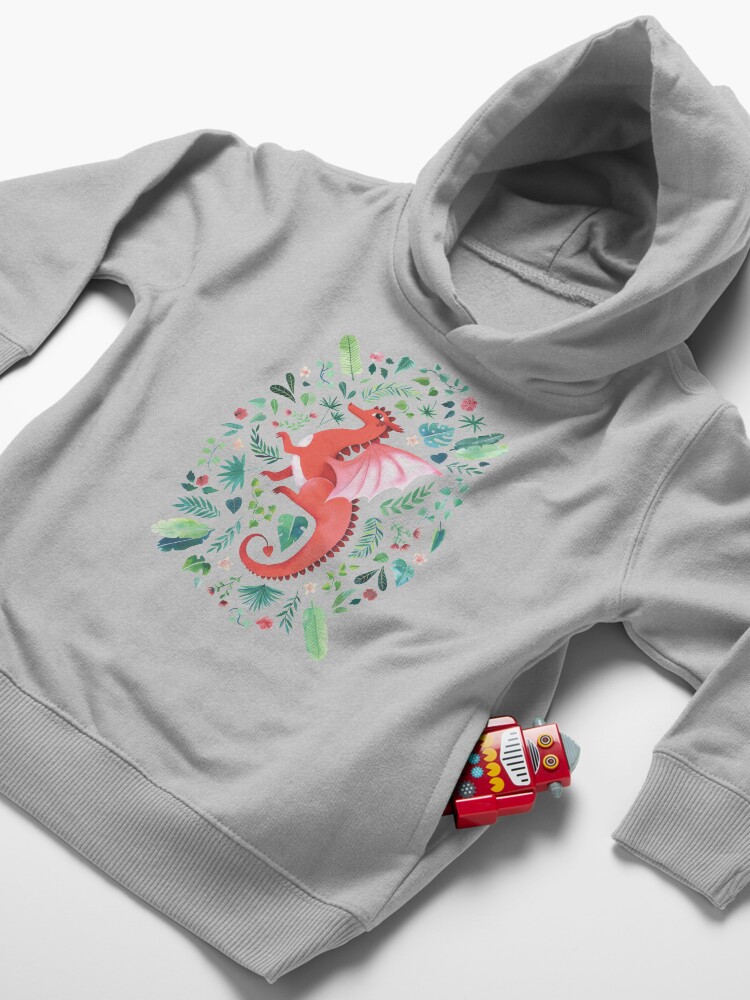 Alternate view of Tropical Dragon Toddler Pullover Hoodie