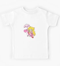 Yoshi and Chibi Peach Kids Tee