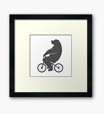 Print Bear on a Bicycle Framed Print