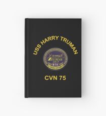 USS Harry S. Truman (CVN-75) Crest for Dark Colors Hardcover Journal