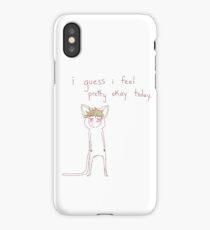 "i guess i feel pretty okay today" weird cats iPhone Case