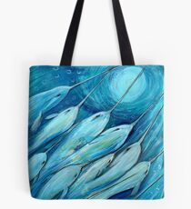Narwhal Sea. Narwhals by Sheridon Rayment Tote Bag