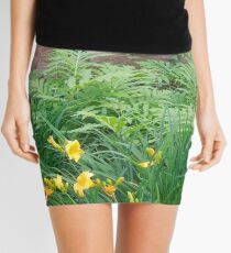 Cinnamon Fern and Boulder Garden Mini Skirt