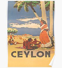 Vintage Ceylon Tourism Poster Poster