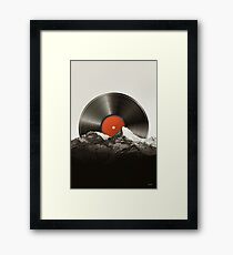 Retro vinyl record Framed Print