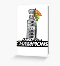 Chicago BlackHawks Stanley Cup Champions Greeting Card