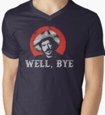 Well, Bye in white stencil Men's V-Neck T-Shirt