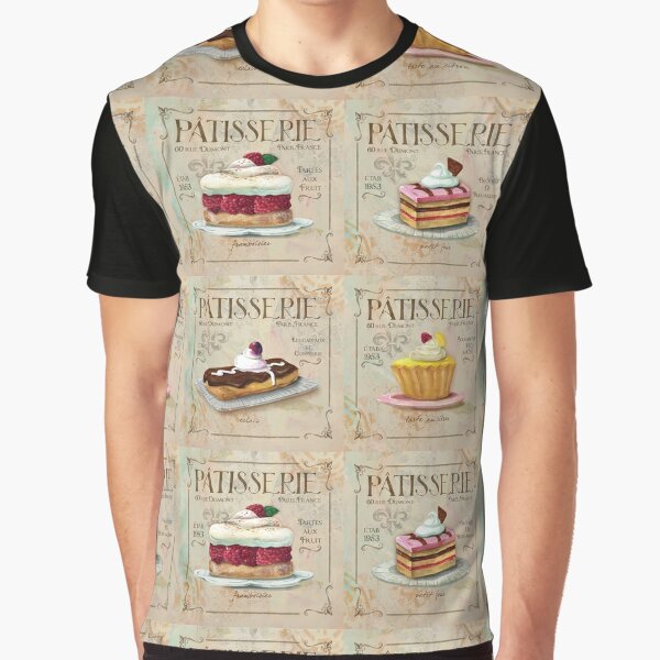 french pastry cat shirt