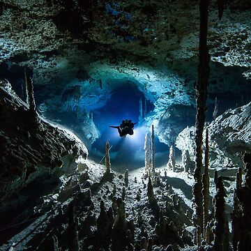 Artwork thumbnail, Cave diving by AlisonPerkins
