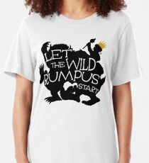 Where The Wild Things Are - Let the Wild Rumpus Start - Gold Crown Slim Fit T-Shirt