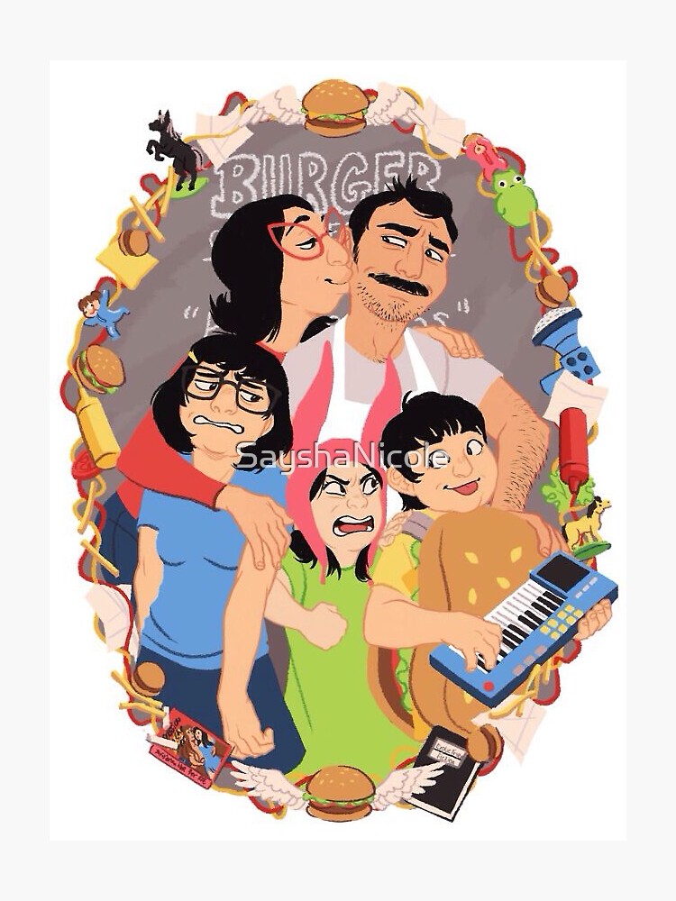 "Bobs Burgers Family Portrait " Sticker by SayshaNicole