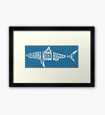 40 years of Jaws BLUE Framed Print