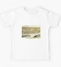Vogelperspektive von Wyandotte, Wyandotte Co., Kansas (1869) Kinder T-Shirt