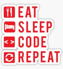 Eat Sleep Code Repeat Sticker