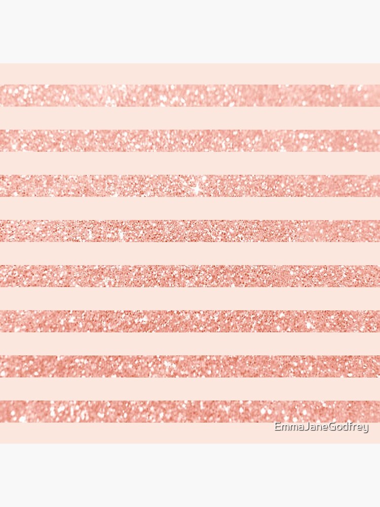 "Rose Gold and Glitter Stripes" Poster by EmmaJaneGodfrey | Redbubble