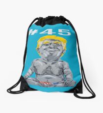 #45 President Trump Drawstring Bag