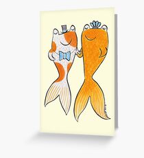 Goldfish Wedding Couple Greeting Card