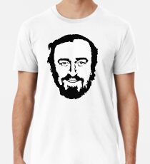 Luciano Pavarotti Tenor Opera Singer Potrait (BW) Premium T-Shirt