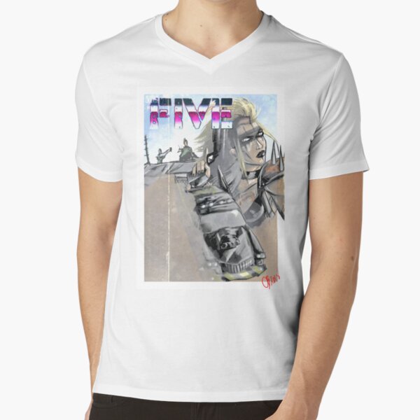 Five - Retro poster V-Neck T-Shirt