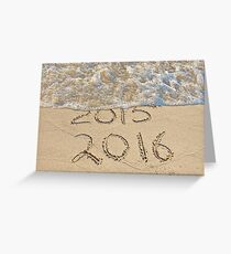 New Year Beach 2016 Greeting Card