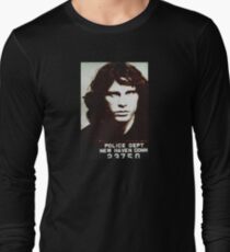 Jim Morrison Mug Shot Long Sleeve T-Shirt