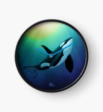 Reloj "The Dreamer Ascends", del artista Amber Marine ~ (Copyright 2015) ~ Orca Art / Killer Whale Digital Painting