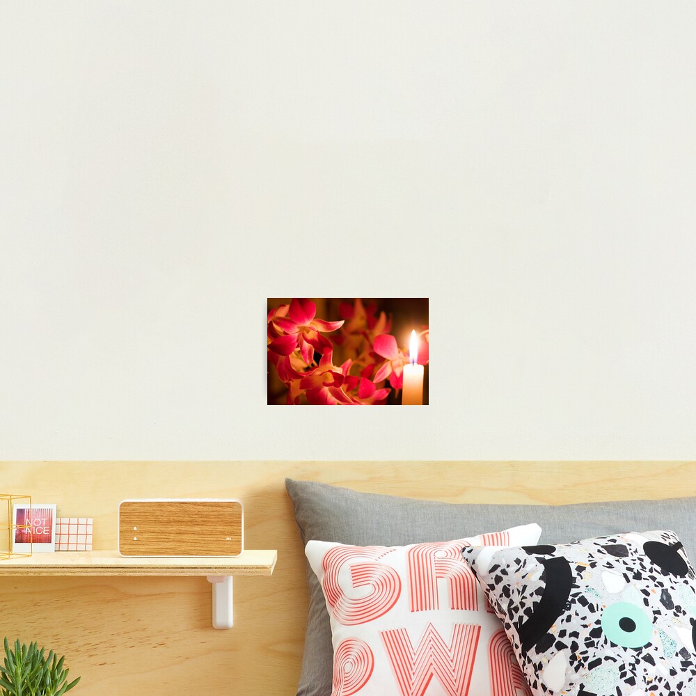 Orchids by Candlelight Photographic Print