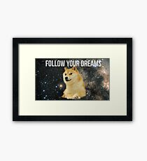 Doge Shibe Meme Framed Print