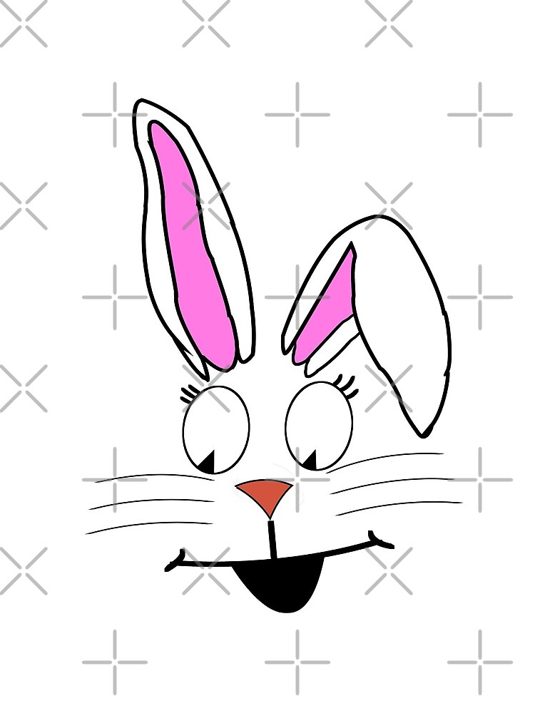 White Bunny Rabbit Face by CharJens