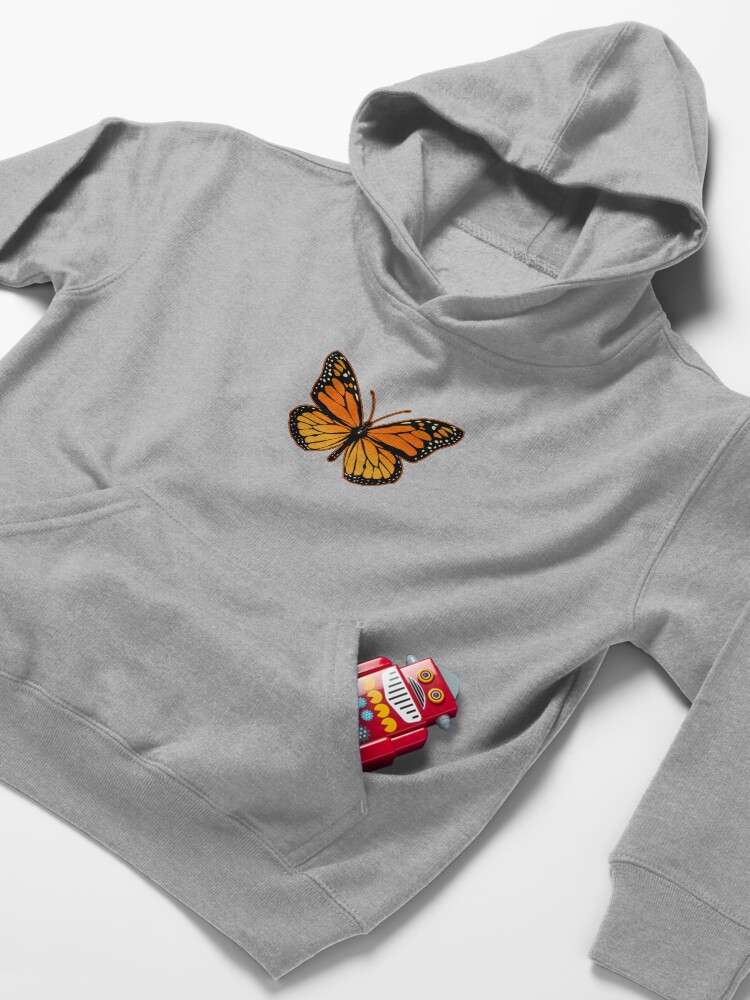Alternate view of Monarch Butterfly Kids Pullover Hoodie