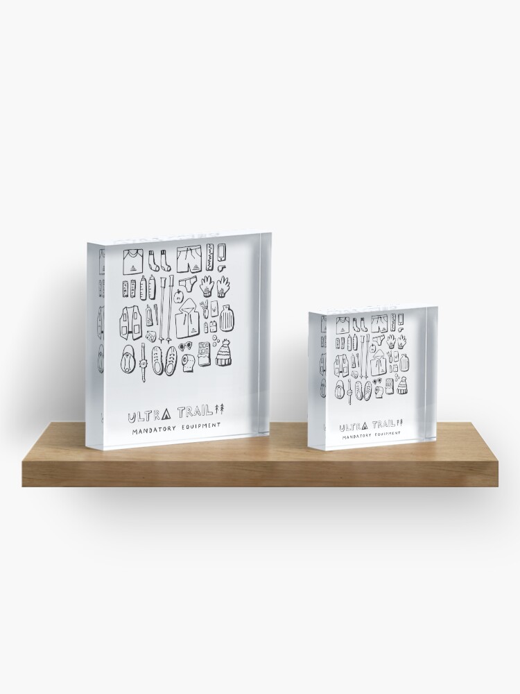 Alternate view of Ultra Trail - Mandatory Equipment - White Acrylic Block