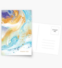 Winter Gold Thank You (Greeting Card) Postcards