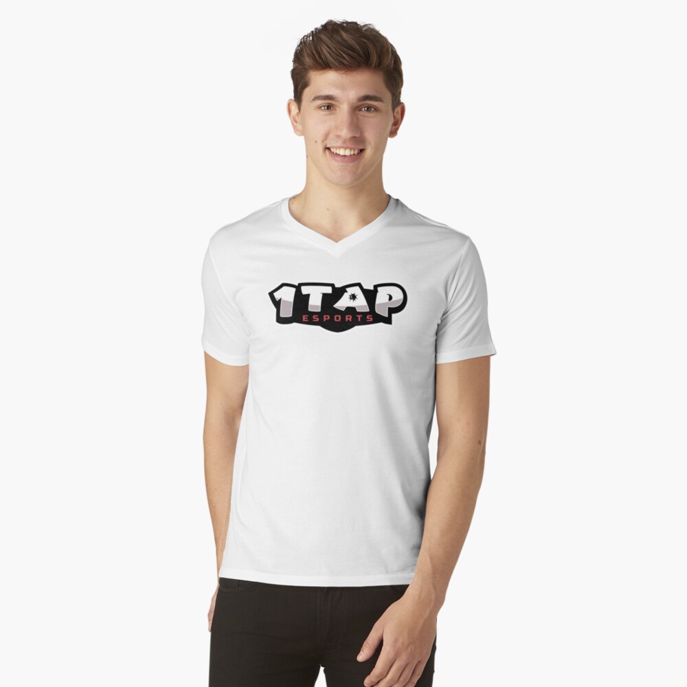 1Tap Esports Logo V-Neck T-Shirt
