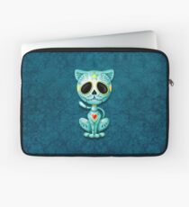 Blue Zombie Sugar Kitten Cat Laptop Sleeve
