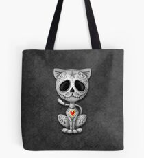 Dark Zombie Sugar Kitten Cat Tote Bag