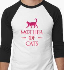 Camiseta ¾ bicolor para hombre Madre de Gatos - Gradiente