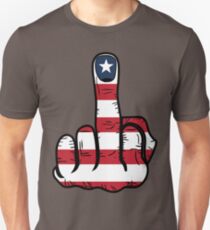 Middle Finger USA Flag Unisex T-Shirt
